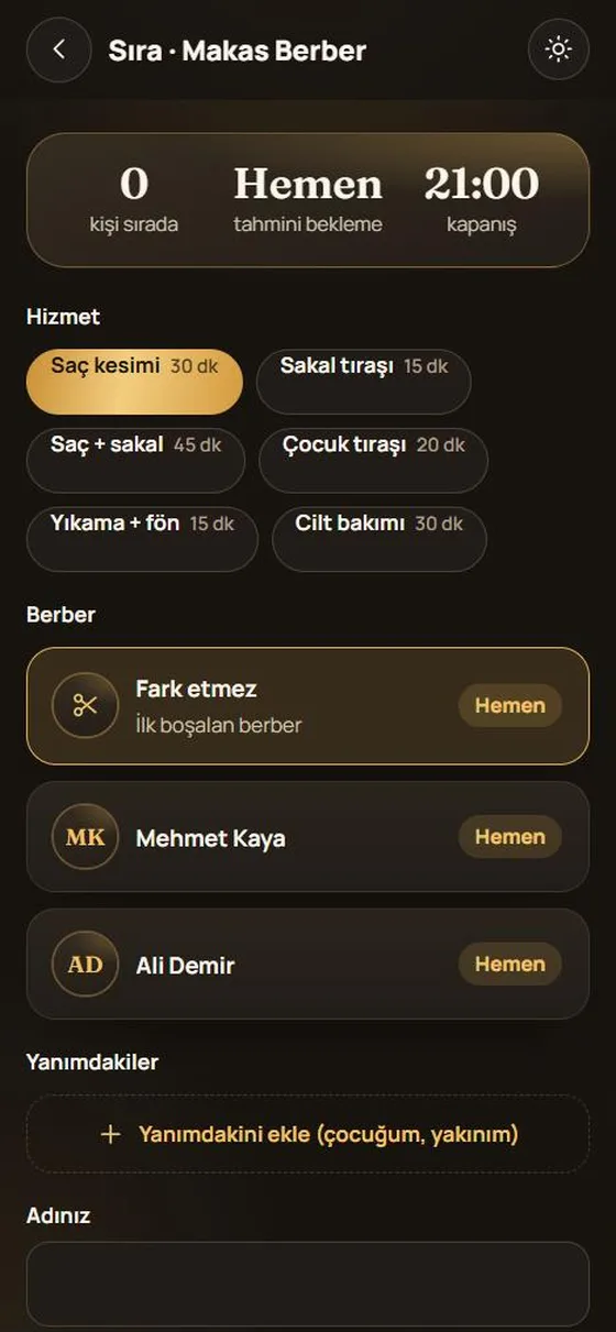 Sıra Sende: Sıraya gir